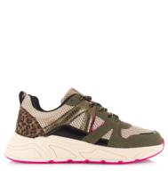 POELMAN Poelman - C18582X9PSH9 Sneaker truffle/b Groen Mesh Lage sneakers Dames - thumbnail