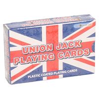 Speelkaarten geplastificeerd Union jack 9 x 6 cm   - - thumbnail