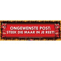 Sticky Devil Ongewenste post: steek die maar in je reet!