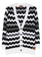 Missoni Kids cardigan à imprimé zigzag - Noir