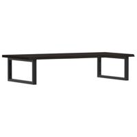 vidaXL Badkamer wandschap staal en massief eikenhout, wandbeugel, wandplank beugel, muurbeugel plank, beugel voor plank, handdoekbeugel