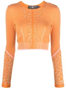 adidas by Stella McCartney haut crop TrueStrength à design sans coutures - Orange