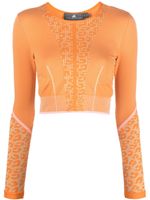 adidas by Stella McCartney haut crop TrueStrength à design sans coutures - Orange