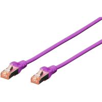 Digitus DK-1644-020/VI RJ45 Netwerkkabel, patchkabel CAT 6 S/FTP 2.00 m Violet Halogeenvrij, Verdraaide paren 1 stuk(s) - thumbnail