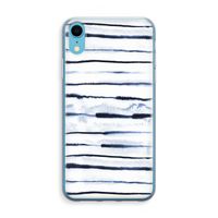 Ink Stripes: iPhone XR Transparant Hoesje