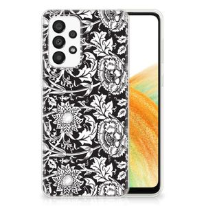 Samsung Galaxy A33 5G TPU Case Black Flowers