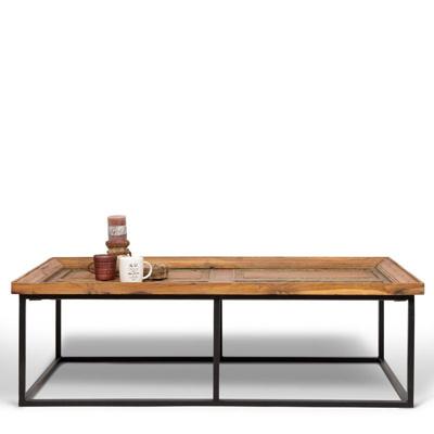 Salontafel Colonia | Hout  | Mangohout | Zwart Donkergrijs Cognac