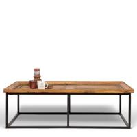 Salontafel Colonia | Hout  | Mangohout | Zwart Donkergrijs Cognac