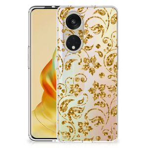 OPPO Reno8 T 5G TPU Case Gouden Bloemen