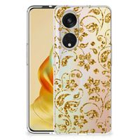 OPPO Reno8 T 5G TPU Case Gouden Bloemen - thumbnail