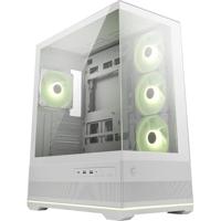 MSI MAG PANO 110R PZ WHITE - Mid-tower Gaming PC Case - Ondersteunt tot 400 mm GPU in lengte, verwijderbare stoffilters, USB 20 Gbps (Type-C), Back-connect ATX & Micro-ATX moederbord ondersteuning.