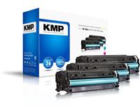 KMP 1233,0030 Cyaan, Magenta, Toner en Laser - tonercartridges en lasercartridges (Cyan, Magenta, 3 stuks)