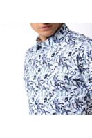 Desoto Slim Fit Jersey shirt blauw/bruin, Bloemen