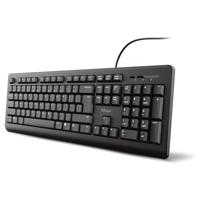 Trust Primo Belgisch toetsenbord, bekabeld, stil, AZERTY, spatwaterdicht, USB-kabel 1,8 m, pc-toetsenbord, laptop, computer, Windows, Mac OS - zwart