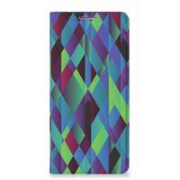 Motorola Moto G60s Stand Case Abstract Green Blue