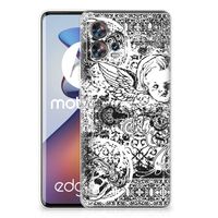 Silicone Back Case Motorola Edge 30 Fusion Skulls Angel