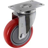 TOOLCRAFT TO-5137953 Zwenkwiel 100 mm met schroefplaat Draagvermogen (max.): 125 kg