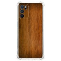 OPPO A16 | A16s | A54s Stevig Telefoonhoesje Donker Hout - thumbnail