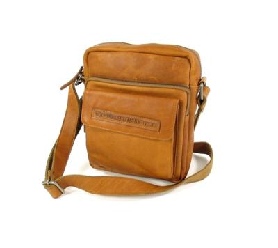 Schoudertas basis BATH leer cognac