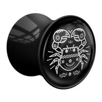 Double Flared Plug met Zodiac Circle Design Acryl Tunnels & Plugs - thumbnail