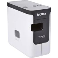 Brother PT-P700 Labelprinter voor de pc (voor 3, 5 tot 24 mm brede TZe-lettertape, tot 30 mm/sec. afdruksnelheid), zwart, grijs
