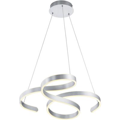 LED Hanglamp - Hangverlichting - Trion Frinco - 52W - Warm Wit 3000K - Dimbaar - Rond - Mat Grijs - Aluminium LED Hanglamp - Hangverlichting - Trion Frinco - 52W - Warm Wit 3000K - Dimbaar - Rond - Mat Grijs - Aluminium