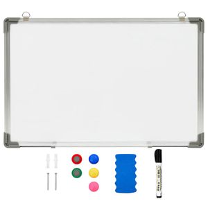 Whiteboard magnetisch 60x40 cm staal wit