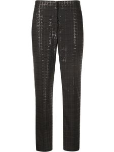 Brunello Cucinelli pantalon fuselé à sequins brodés - Gris