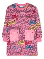 Marc Jacobs Kids robe à logo en intarsia - Rose