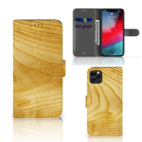 Apple iPhone 11 Pro Max Book Style Case Licht Hout