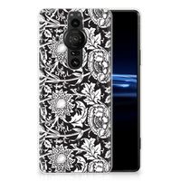 Sony Xperia Pro-I TPU Case Black Flowers