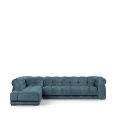 Rivièra Maison Hoekbank 'Cobble Hill' Links, Velvet, kleur Petrol