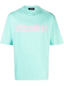 DSQUARED2 t-shirt en coton à logo imprimé - Bleu