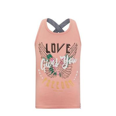 Retour Denim top Yentl met printopdruk lichtroze