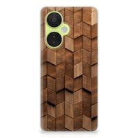 Bumper Hoesje voor OnePlus Nord CE 3 Lite Wooden Cubes - thumbnail