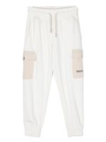 TRUSSARDI JUNIOR pantalon de jogging en coton à logo brodé - Blanc - thumbnail