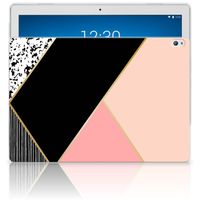 Lenovo Tab P10 Back Cover Zwart Roze Vormen