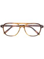 Moscot lunettes de vue à monture aviateur - Marron