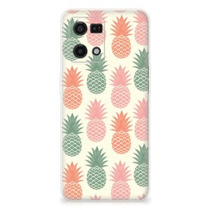 OPPO Reno7 4G Siliconen Case Ananas