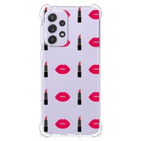 Samsung Galaxy A33 Doorzichtige Silicone Hoesje Lipstick Kiss