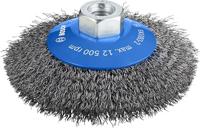 Bosch 1x PRO Steel Longlife schuine borstel, gegolfde draad voor kleine haakse slijpers en M14 schroefdraad (voor Staal, Ø 115 mm, Professional Accessoires Kleine haakse slijper)