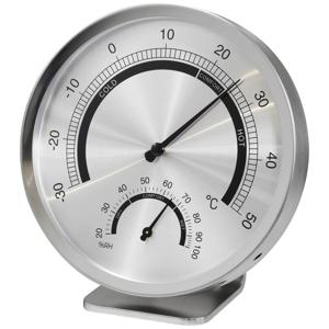 Thermo- en hygrometer Zilver