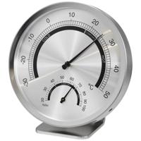 Thermo- en hygrometer Zilver - thumbnail