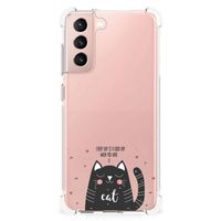 Samsung Galaxy S21 FE Stevig Bumper Hoesje Cat Good Day - thumbnail