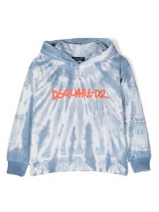 DSQUARED2 KIDS hoodie à logo imprimé - Bleu