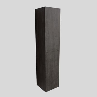Kolomkast Mano Hangend 35x160x35cm Wood Dark Brown Push Omkeerbaar met 2 Deuren