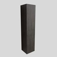 Kolomkast Mano Hangend 35x160x35cm Wood Dark Brown Push Omkeerbaar met 2 Deuren