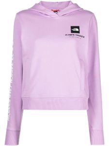 The North Face hoodie crop à logo imprimé - Violet