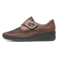 Rieker Lage sneakers van Havanna-leer, Bruin, 37 EU