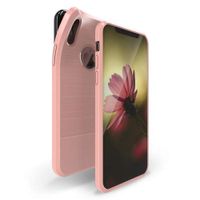 Apple iPhone X | Xs TPU Hoesje Geborsteld Rose - thumbnail